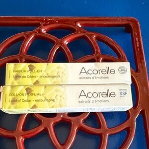 Acorelle Land of Cedar Roll-On Perfume 10ml Lot of 2 NIB Woody Clean Fragrance